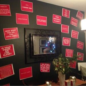 Handmade Christmas movie quotes 8.5x 11” on thick Red and White Quote Cards Set